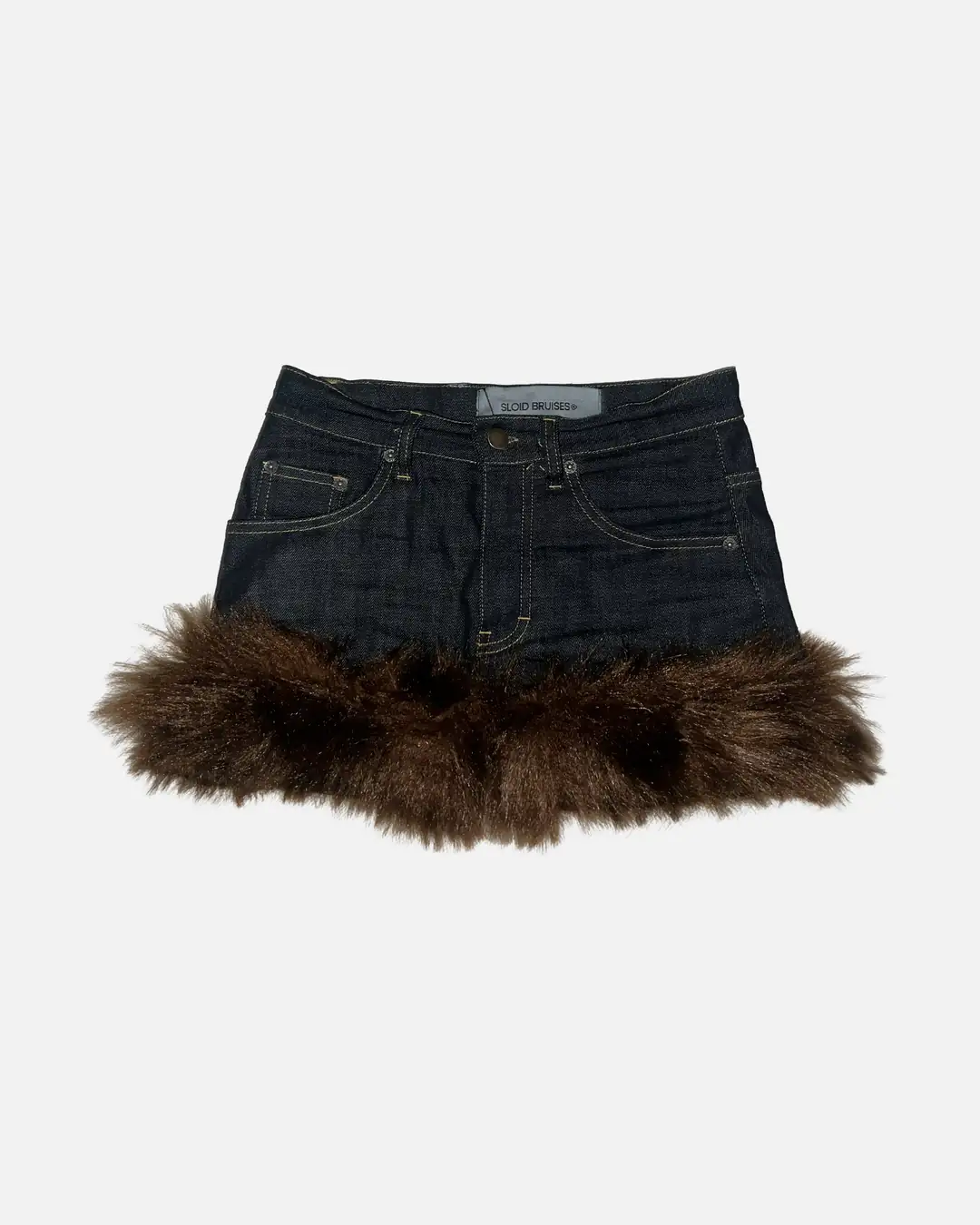 BROWN FUR SKIRT