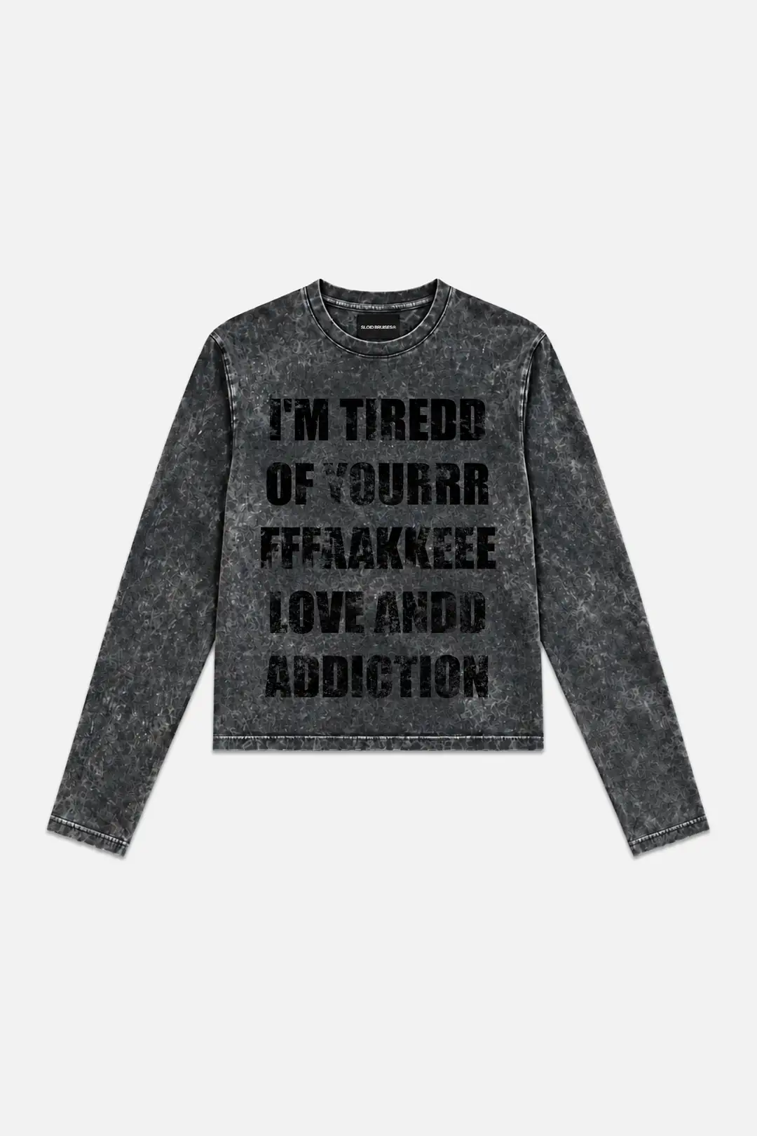 BLACK MARBLE FAKELOVE LONGSLEEVE