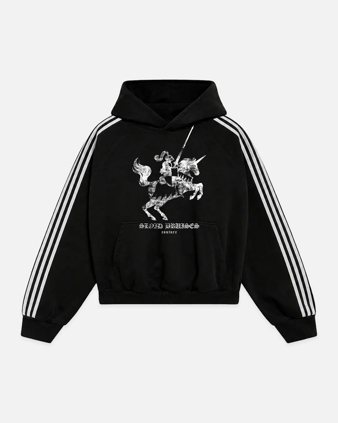 ARION BLACK STRIPED HOODIE